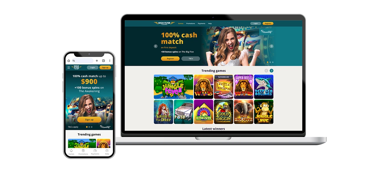 Capture d'écran de l'app HighFlyer Casino